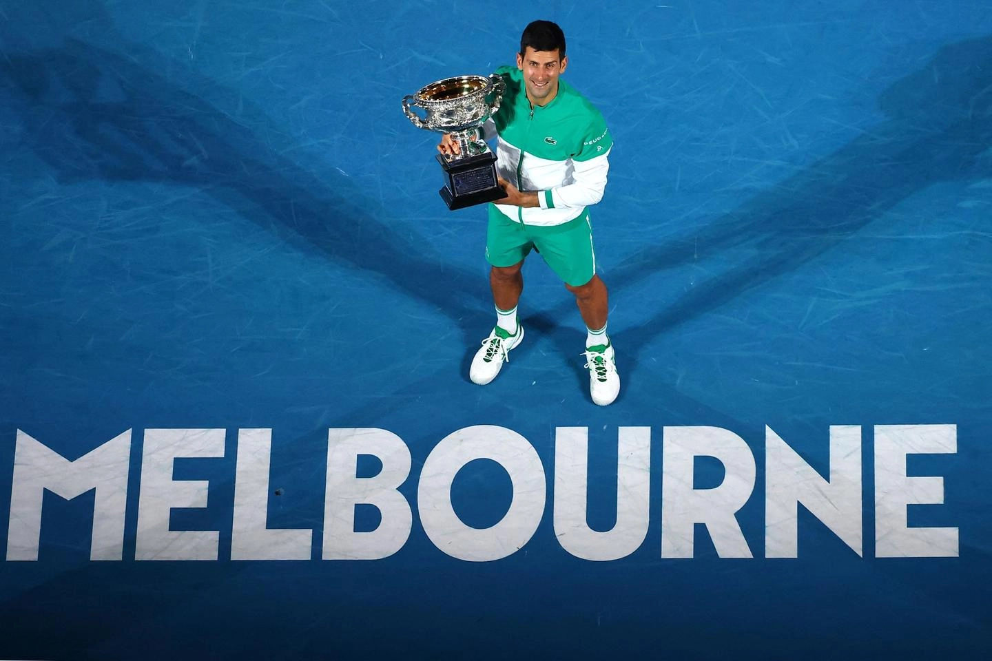Djokovic a Melbourne un anno fa