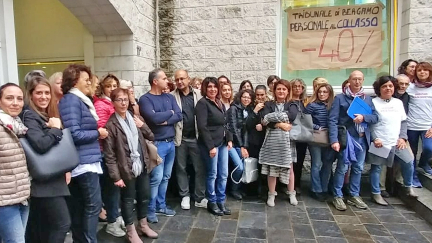 I lavoratori del tribunale di Bergamo