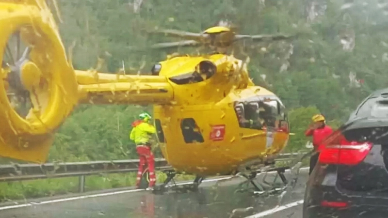 L'elisoccorso in azione