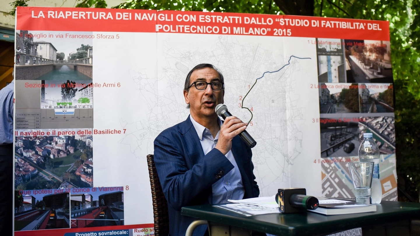 Beppe Sala illustra il progetto di riapertura dei Navigli