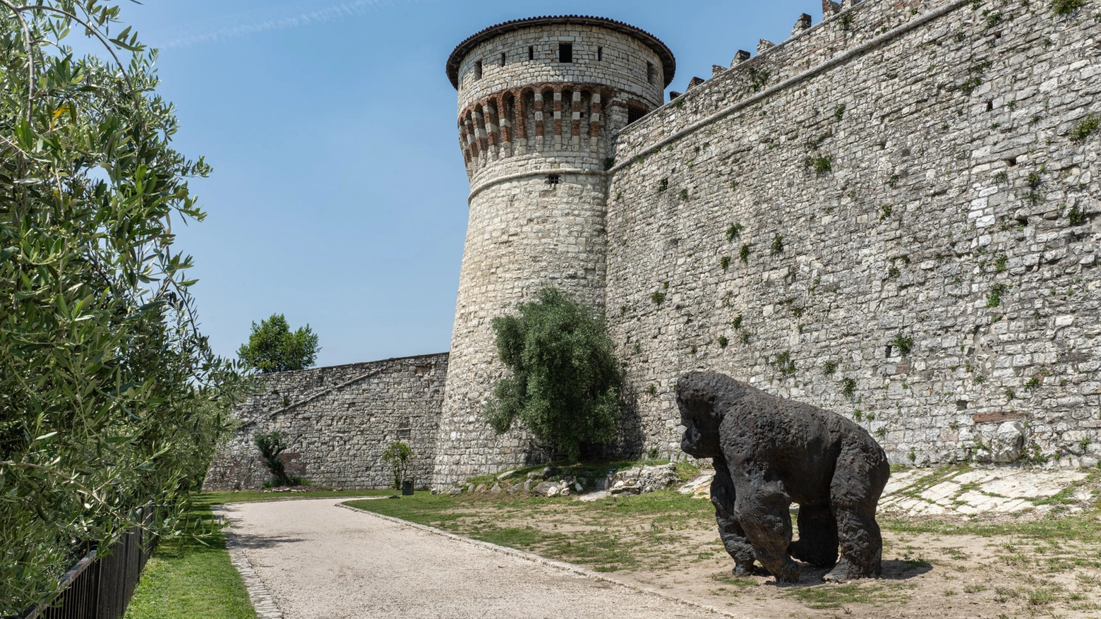 Gorilla monumentali nel verde del Castello