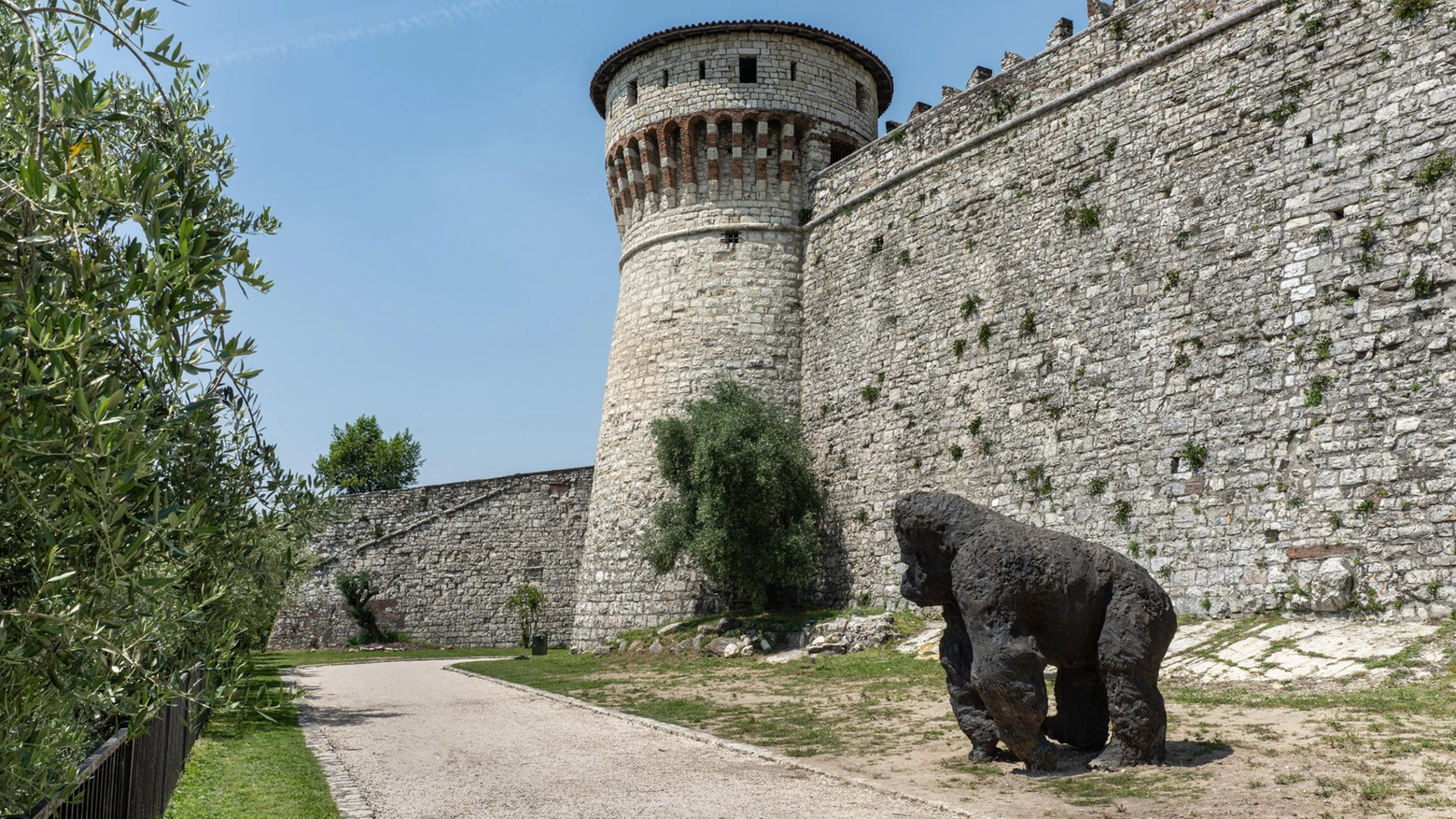 Gorilla monumentali  nel verde del Castello