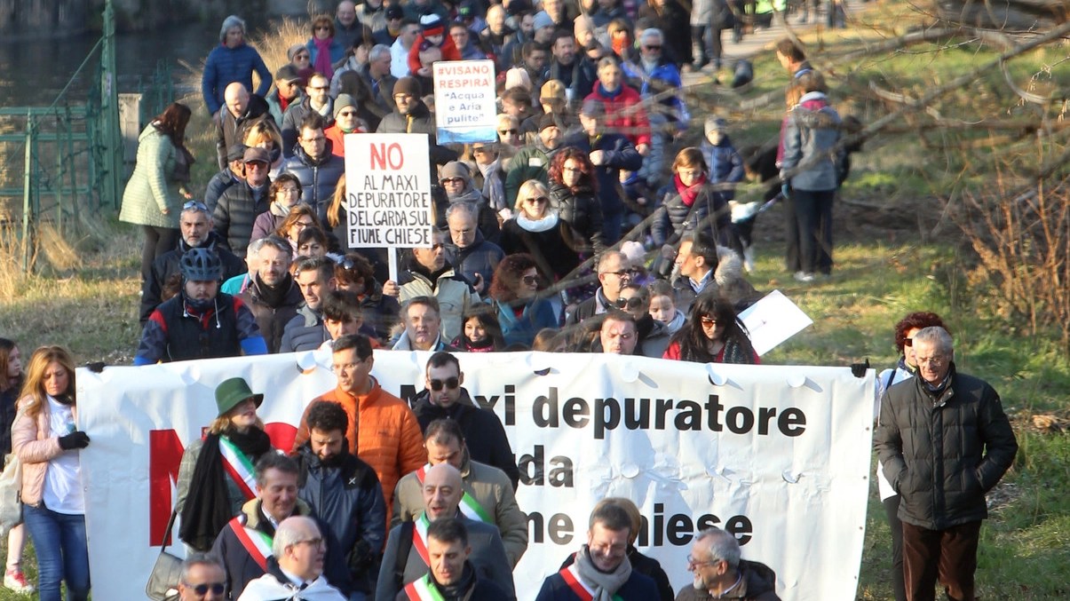 Tante le proteste contro il piano di costruzione del depuratore a Gavardo e Montichiari 
