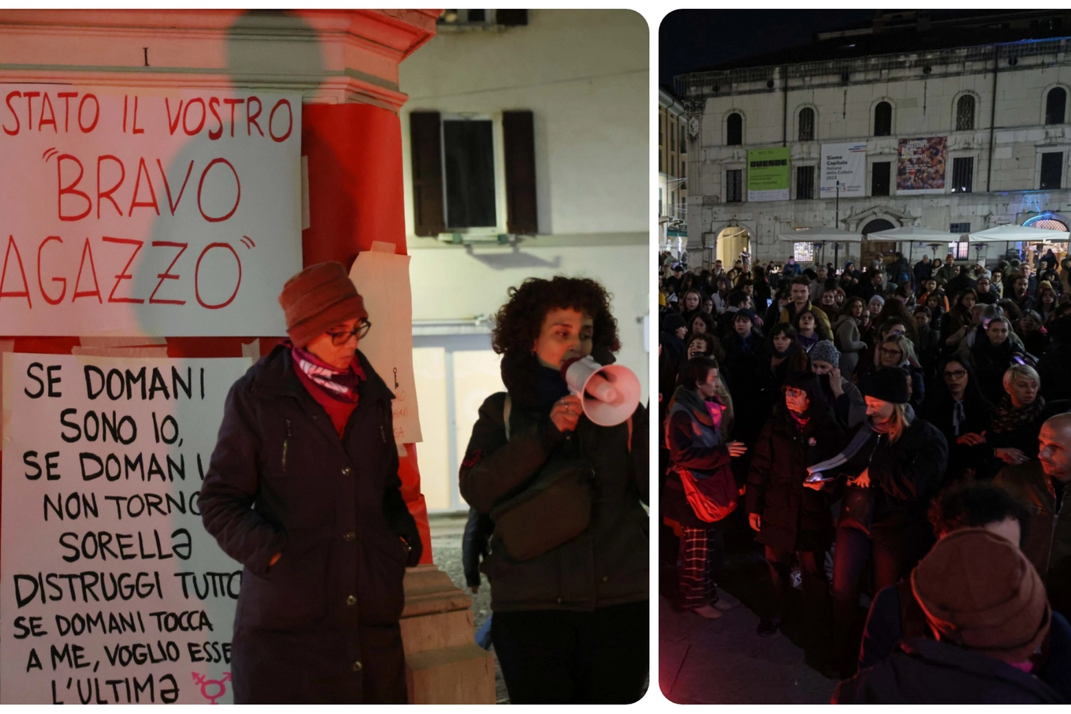 Brescia, presidio contro la violenza sulle donne