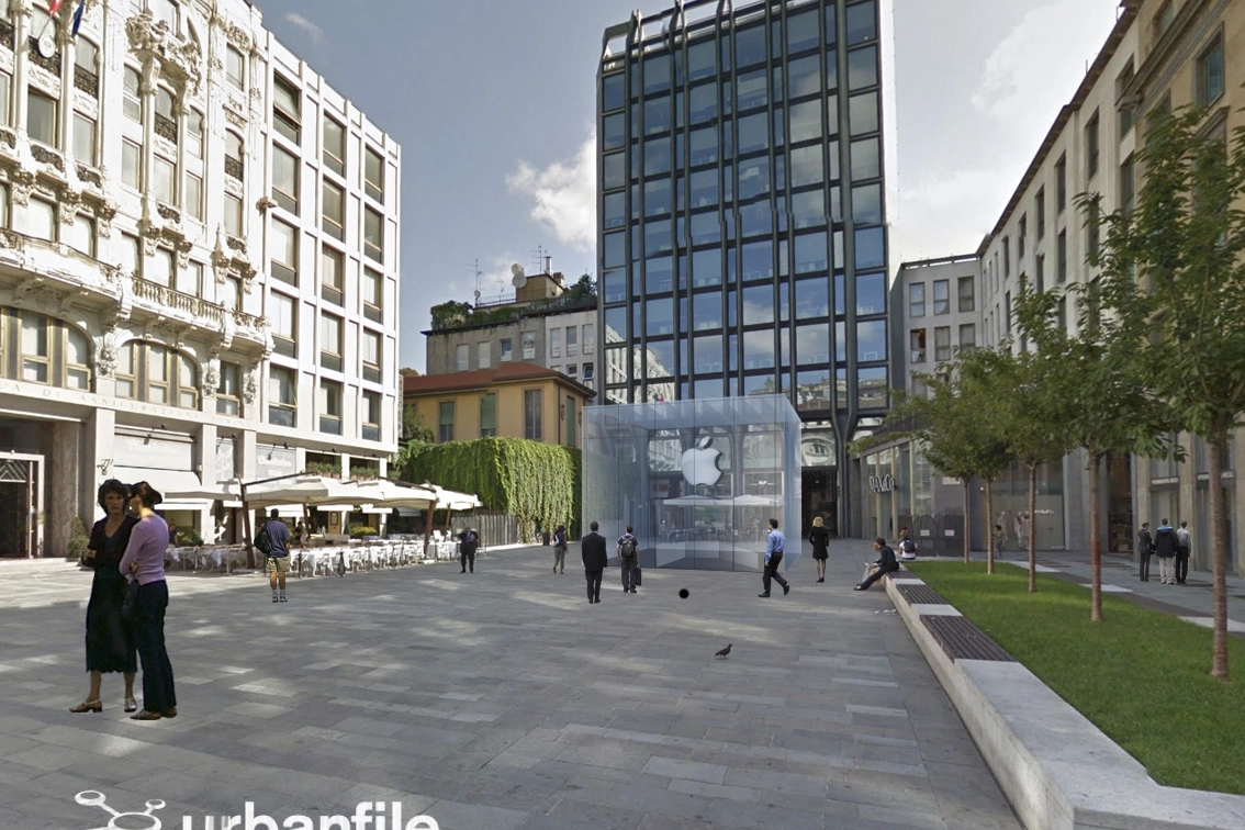 Piazzetta Liberty, il rendering del nuovo Apple Store