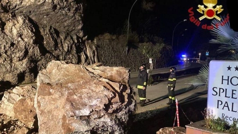 Frana a Limone (Foto vigili del fuoco)