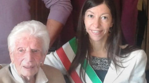 Lucia Sozzi con il sindaco Zanotti