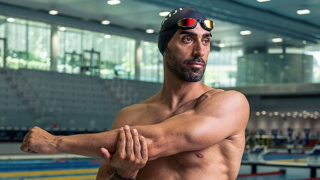 Il campione di nuoto Filippo Magnini