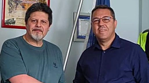Mario Zabatino e il sindaco di Pieve Pierluigi Costanzo Mario Zabatino e il sindaco di Pieve Pierluigi Costanzo