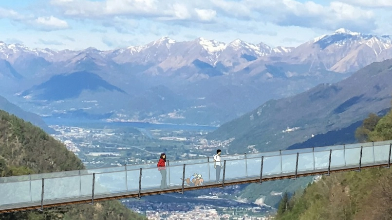 Il progetto della passerella in Val Tartano