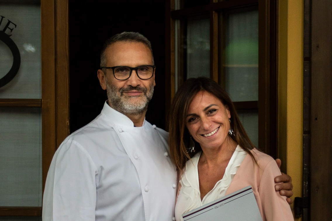 Paolo Reina e Laura Calvi dell’Antica Trattoria del Gallo a Gaggiano, nel Milanese