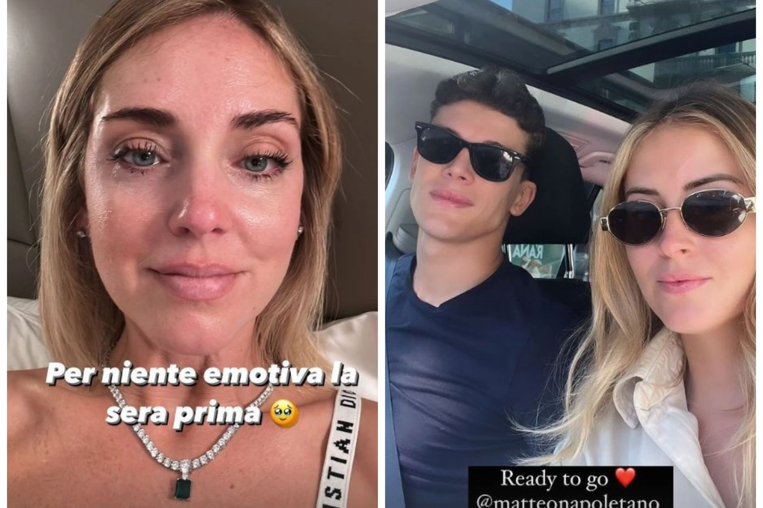 Chiara Ferragni commossa, Valentina Ferragni insieme al fidanzato (Frame video Instagram)