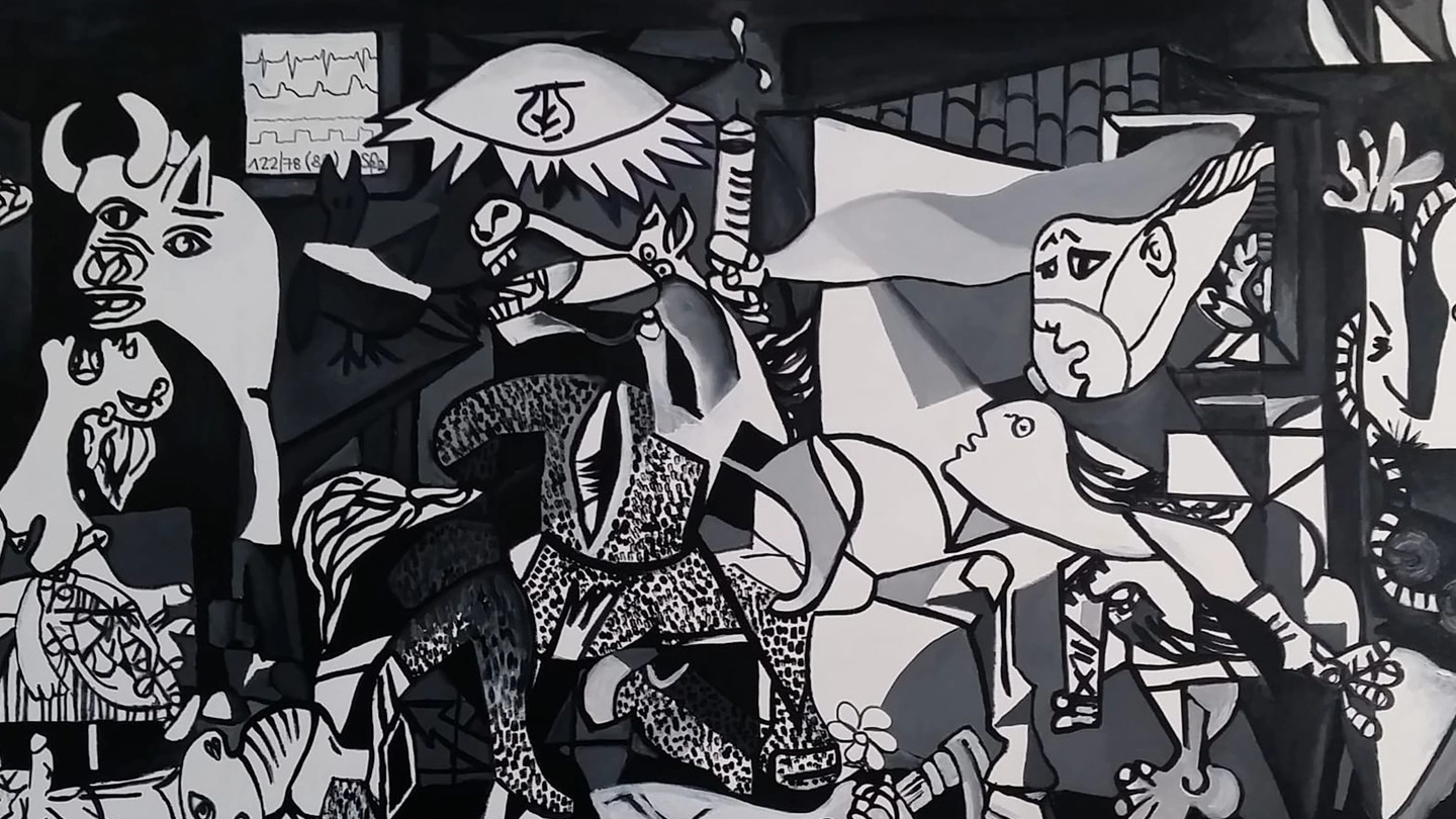 Daniela Righi ha realizzato una copia del Guernica, capolavoro di Picasso
