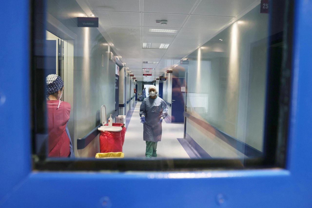 Il reparto covid dell'ospedale Poliambulanza di Brescia