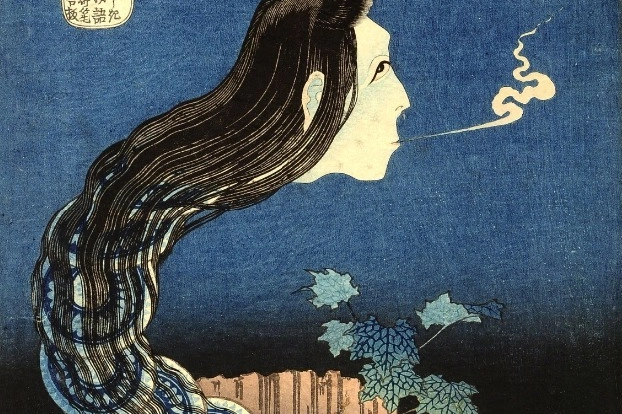 HOKUSAI_HOUSEOFBROKENPLATES_FROM100GHOSTTALES_1831-2_WOO_WEB
