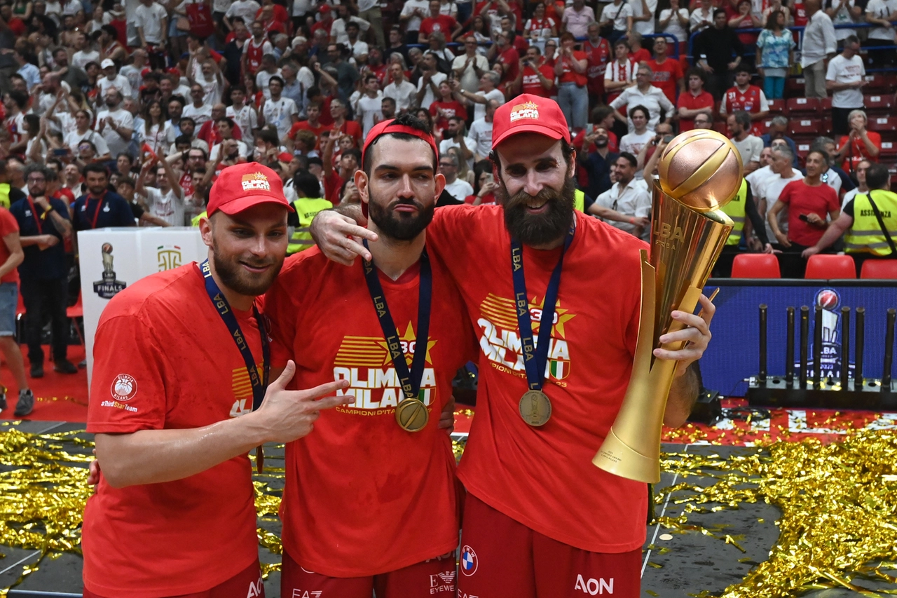 La festa scudetto al Forum