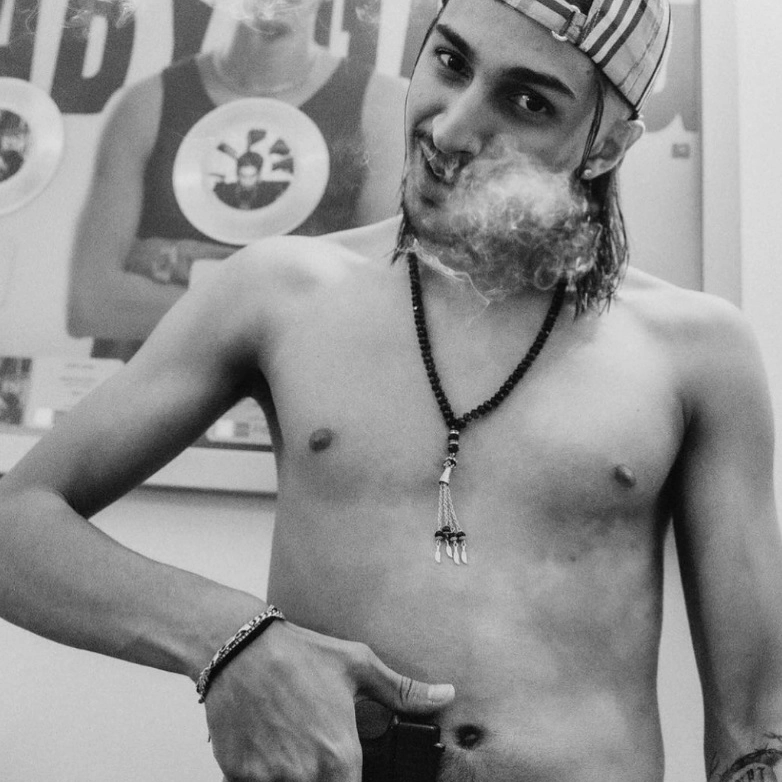 Una delle ultime foto caricate da Baby Gang sui social