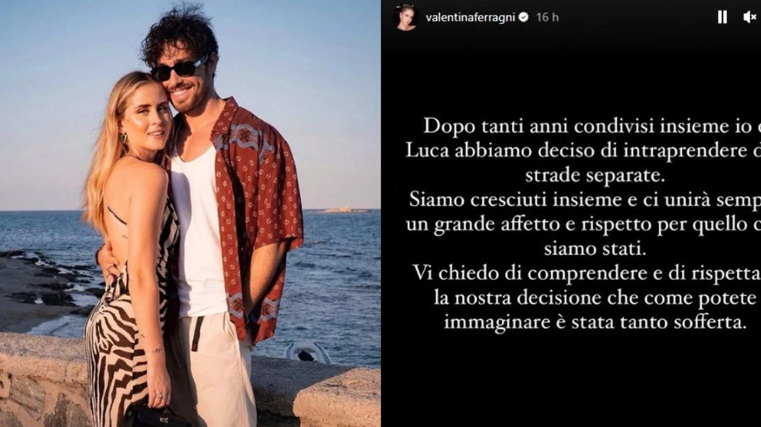 Valentina Ferragni e Luca Vezil si sono lasciati