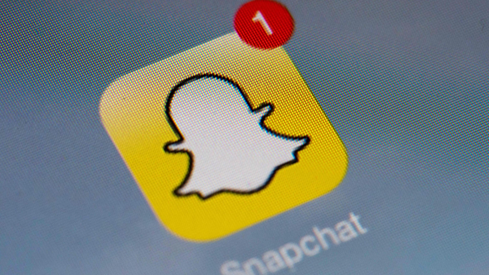 Il logo di Snapchat in una foto d'archivio
