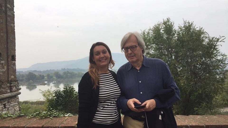 Vittorio Sgarbi e Emma Soncini a San Pietro in Lamosa