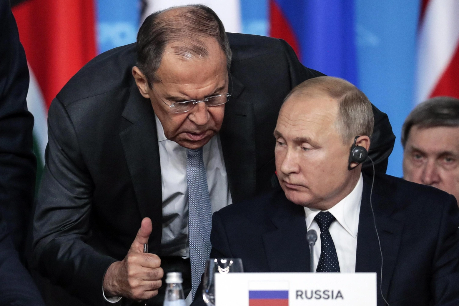 Sergei Lavrov e Vladimir Putin (Ansa)