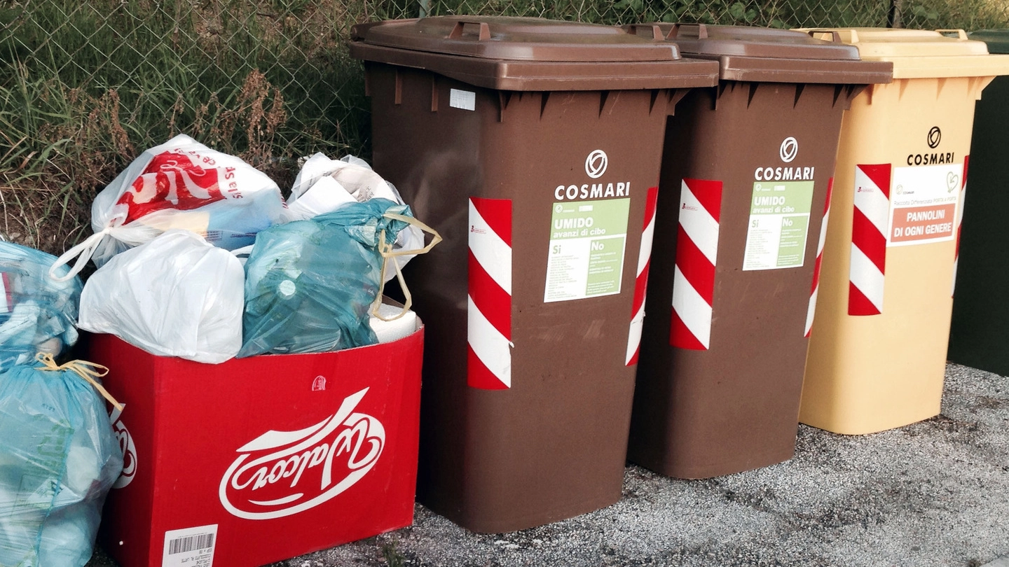 I cassonetti dei rifiuti (foto d’archivio)