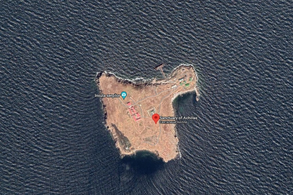 L'Isola dei Serpenti nella mappa Google