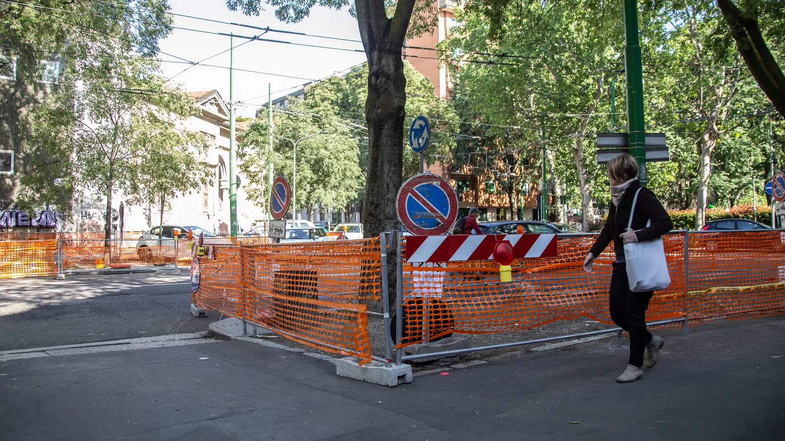 Il cantiere di piazzale Gorini angolo via Ponzio