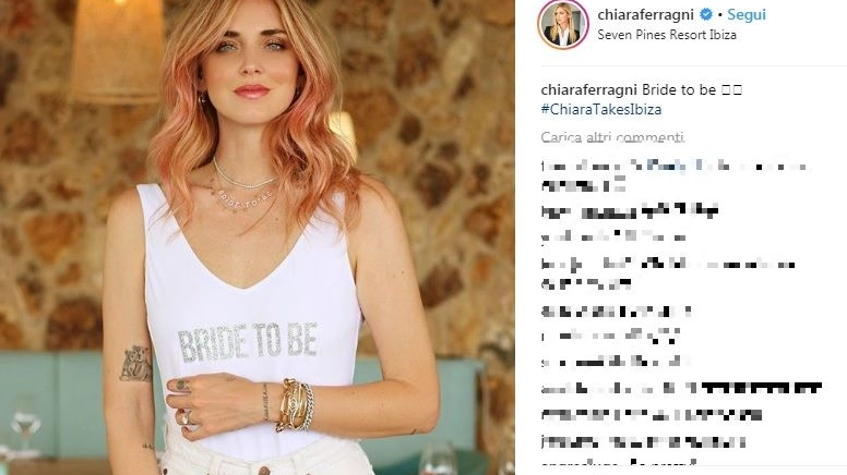 Chiara Ferragni "bride to be" (Instagram)