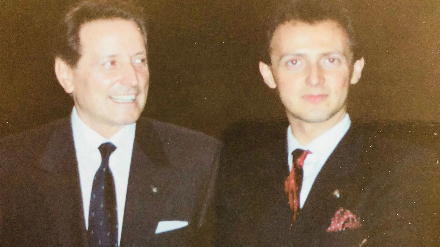 Carlo Formenti nel 1985 con il figlio Giovanni