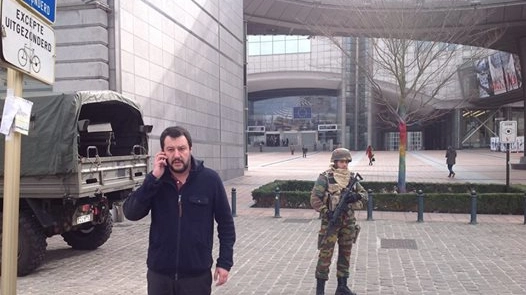 Attentati Bruxelles, Salvini davanti al Parlamento europeo