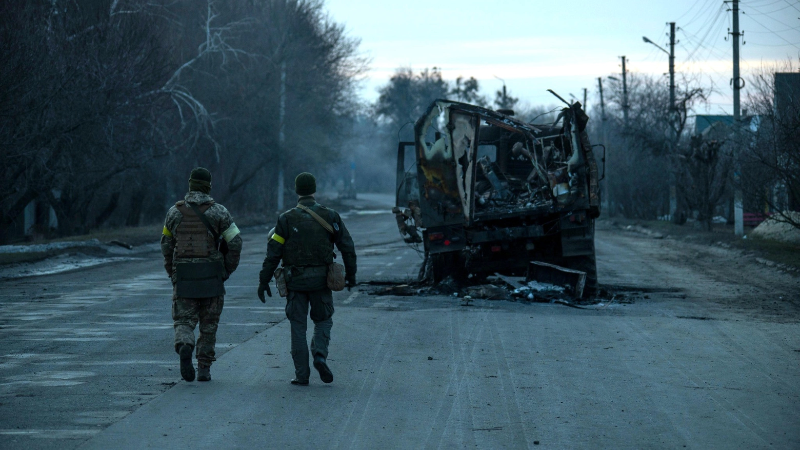 Soldati ucraini in guerra