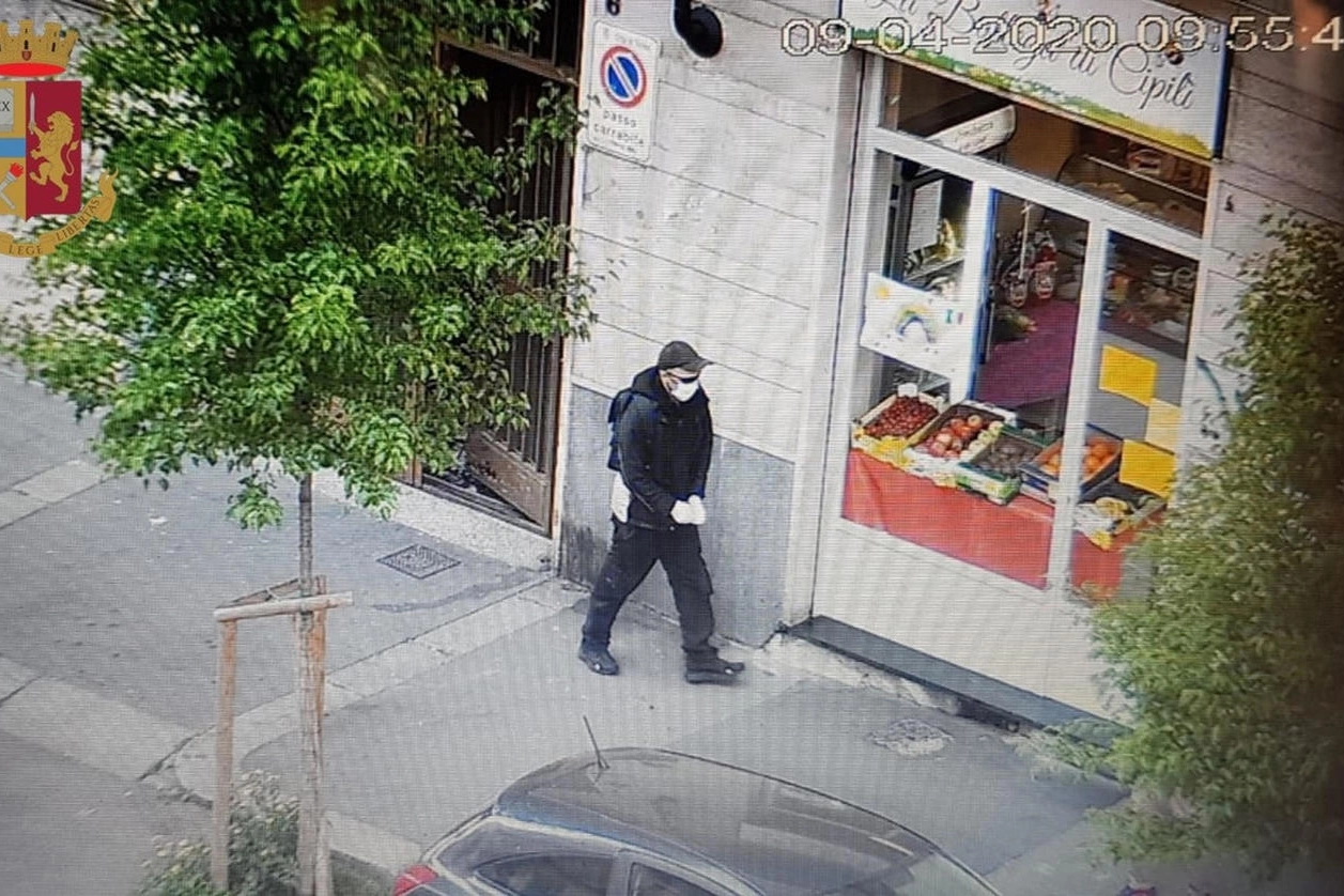L'arrestato in una foto della polizia