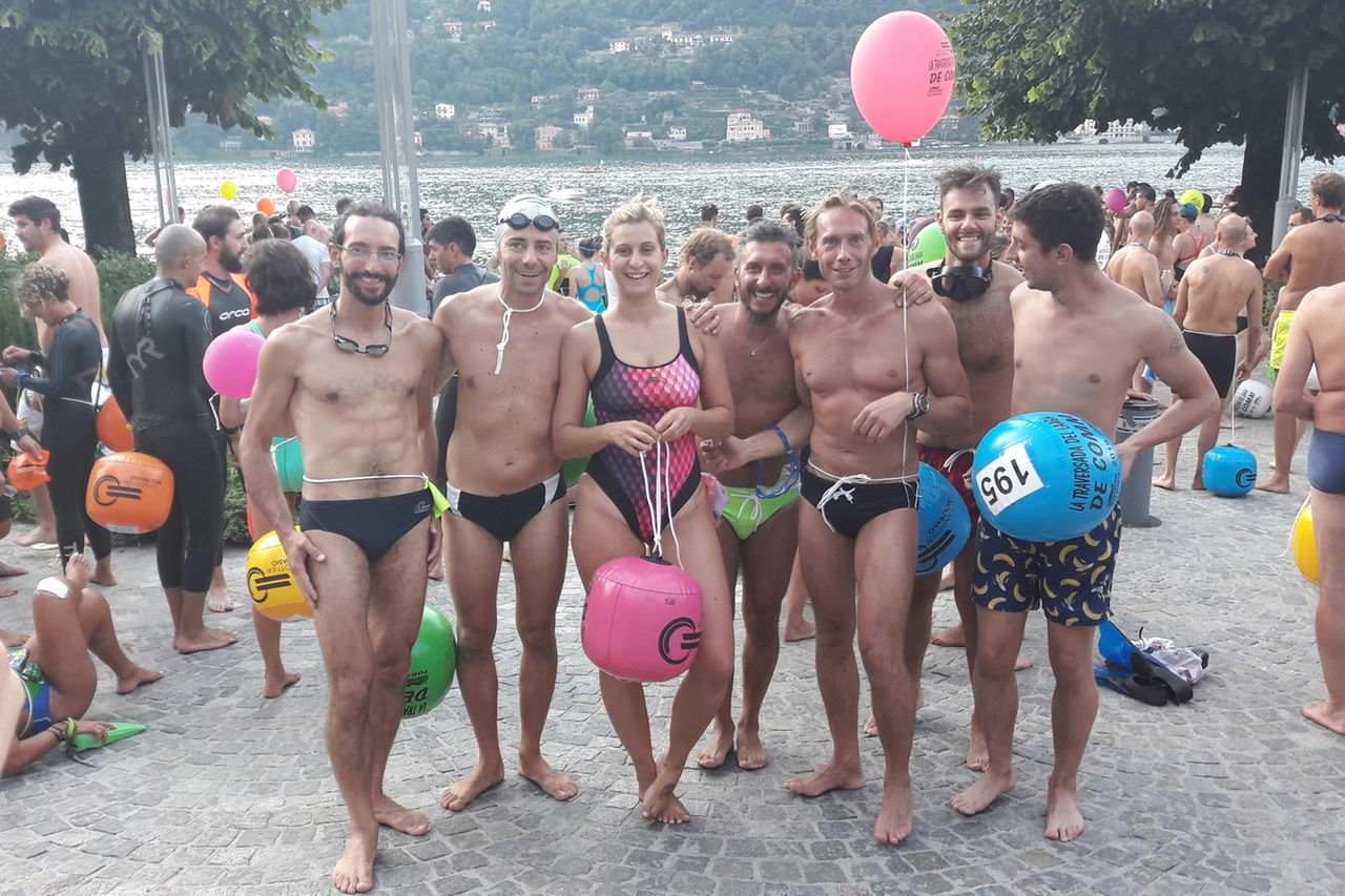 Un gruppo di amici iscritti alla Traversata
