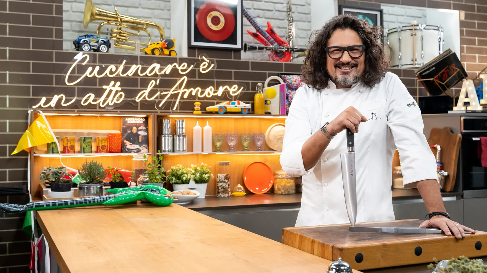 Alessandro Borghese nello studio di Kitchen Sound