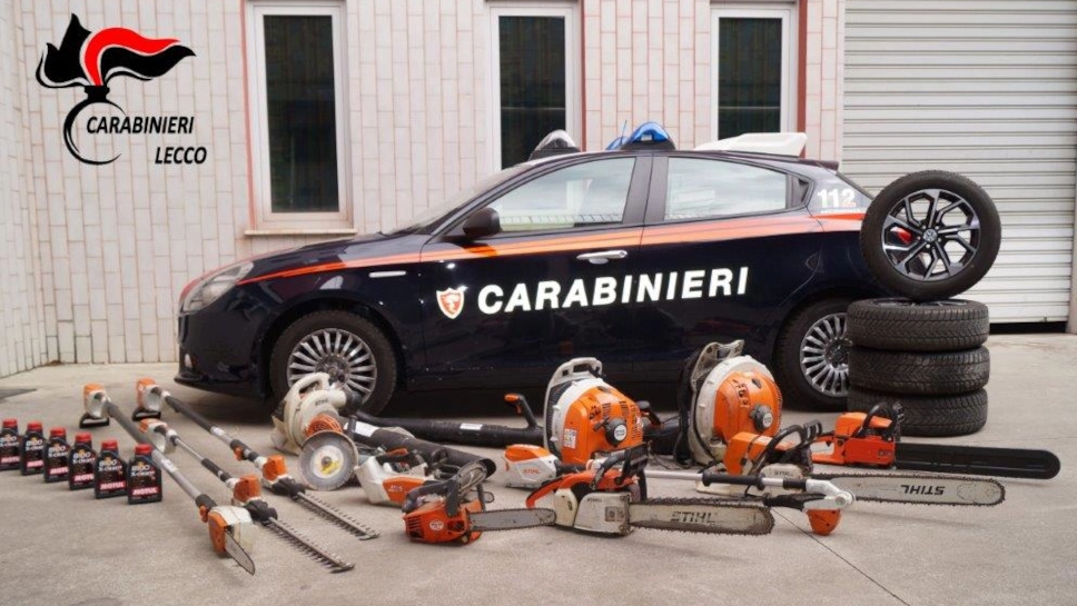 La refurtiva recuperata dai carabinieri