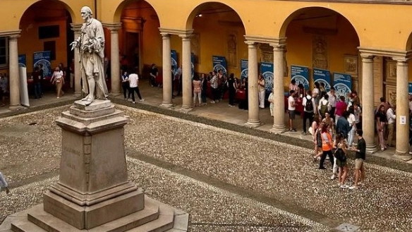 Il chiostro dell'Università di Pavia