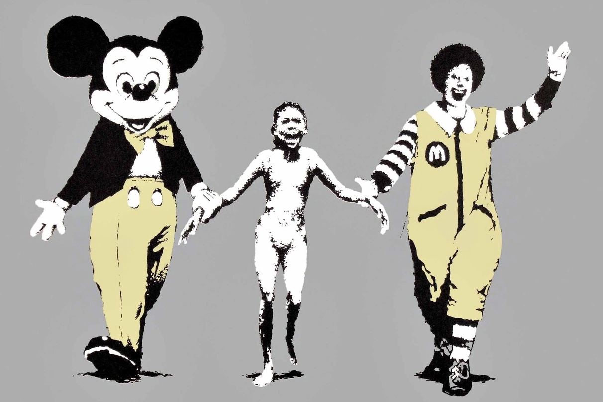 IDEE  Napalm, opera creata da Banksy  nel 2004 (©Steve Lazarides)