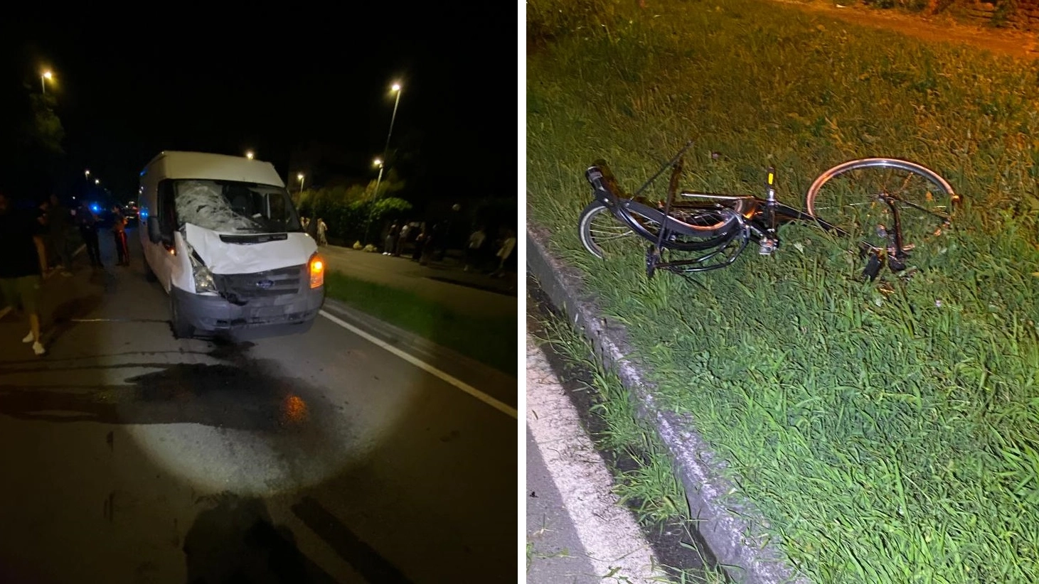 Incidente Garbagnate, il furgone che ha investito la bici dei due 15enni (foto carabinieri)