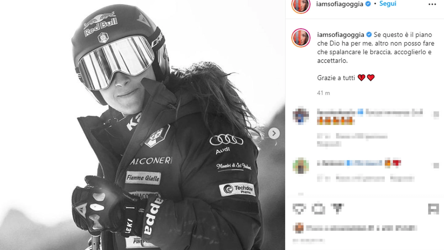 Il post di Sofia Goggia su Instagram