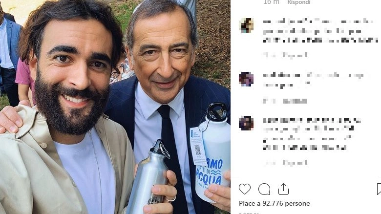 Marco Mengoni e il sindaco Sala (Instagram Marco Mengoni)