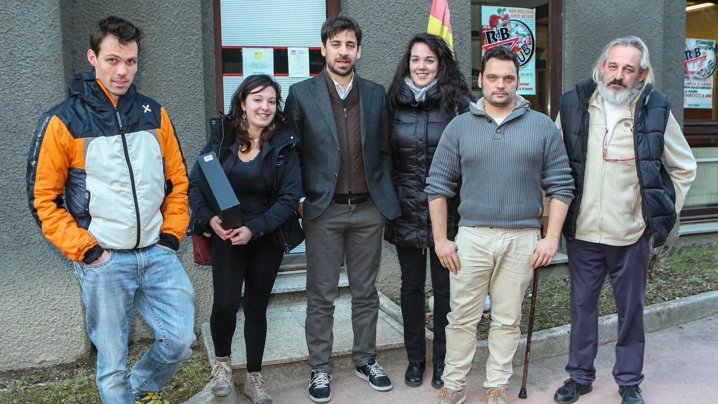 Comitato "No biogas" con alcuni esponenti Usb e M5S (National Press)