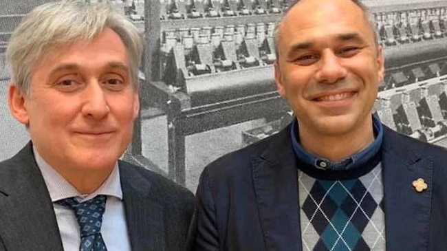 Massimo Marsili insieme al sindaco di Cernusco, Ermanno Zacchetti