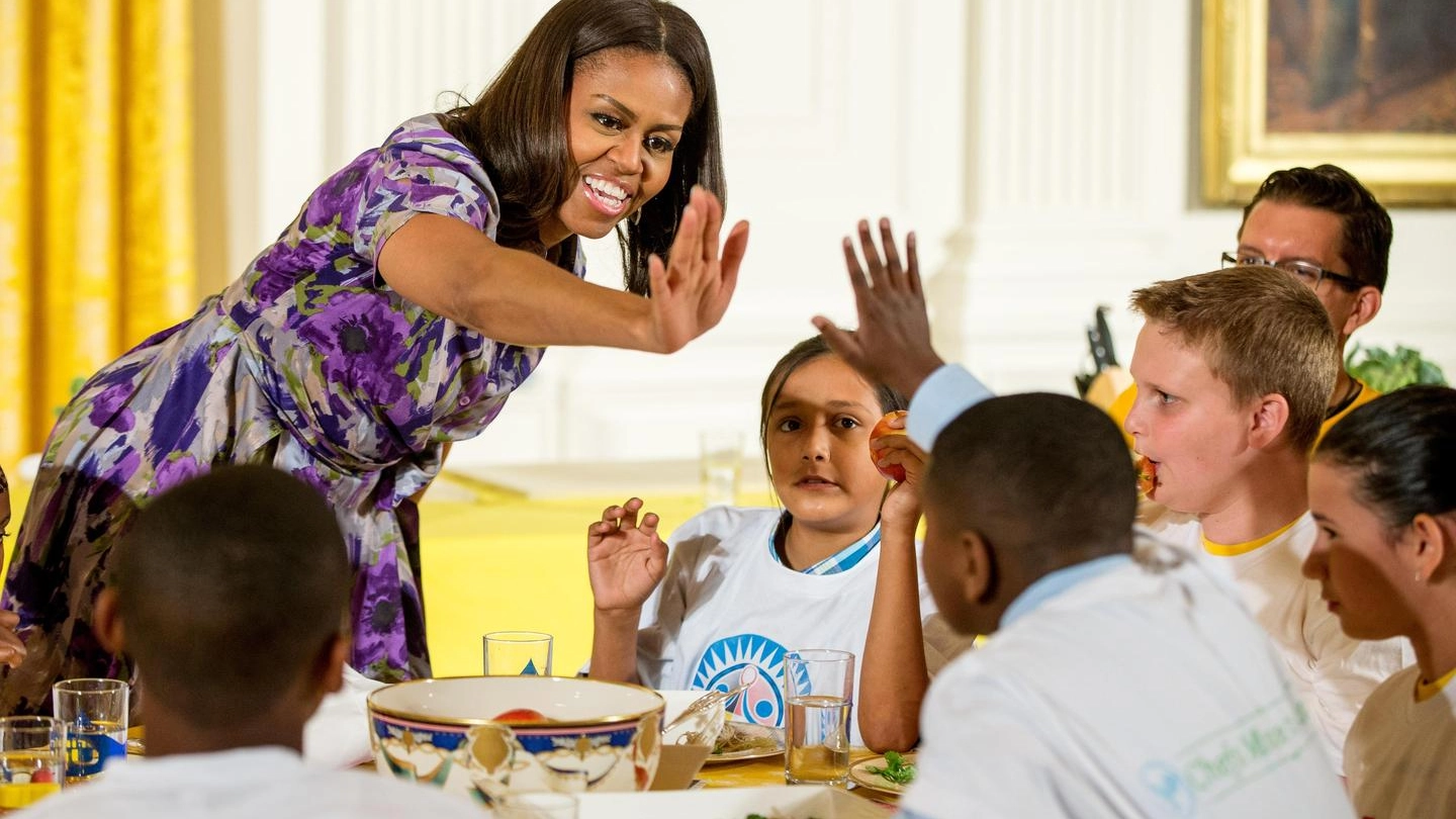 Michelle Obama, leader della campagna "Let's Move!"