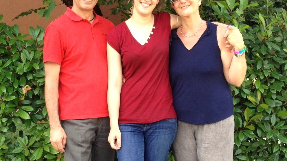 Arianna Pinelli con i genitori