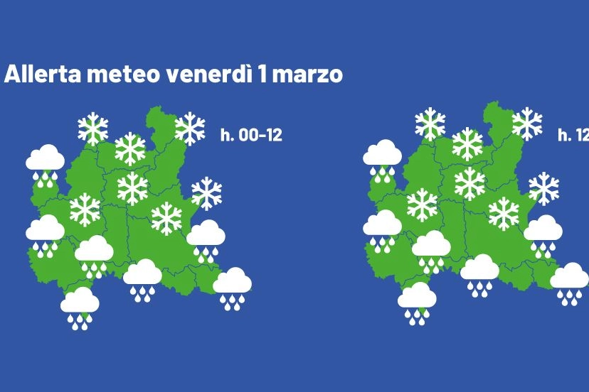 Mappa Lombardia venerdì 1 marzo (da Arpa Lombardia)