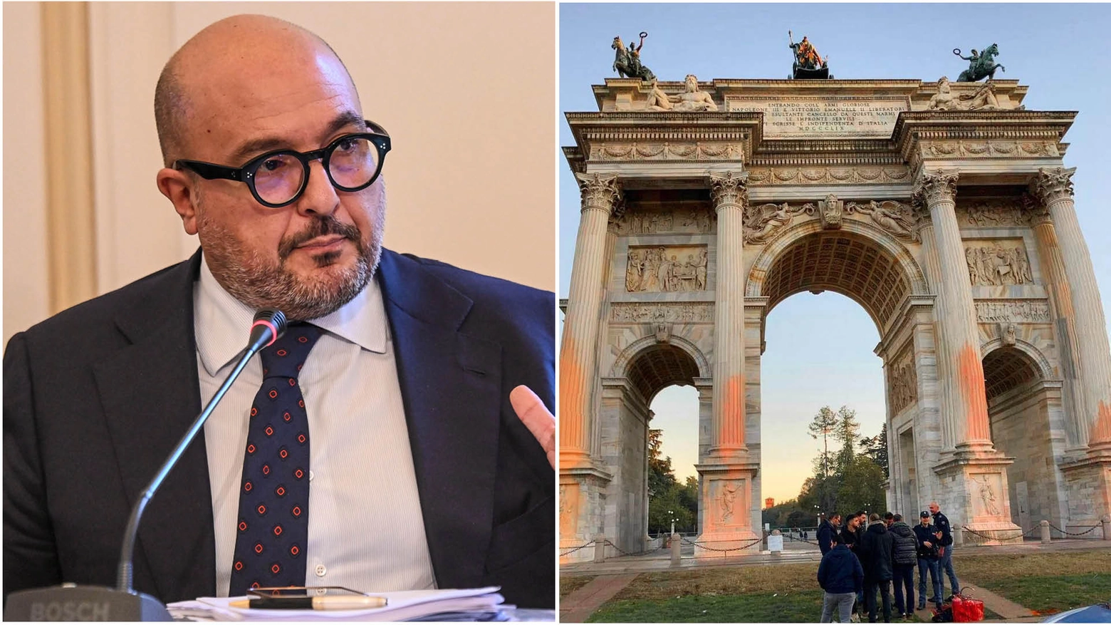 Pugno duro del ministro Sangiuliano contro gli attivisti climatici che hanno imbrattato l'Arco