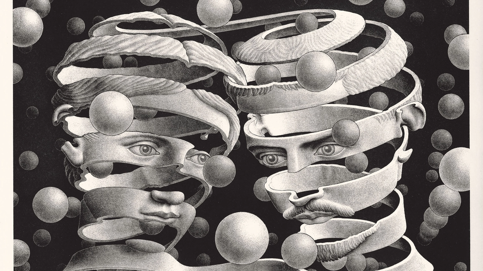 Vincolo d'unione, Aprile 1956 Litografia, Escher