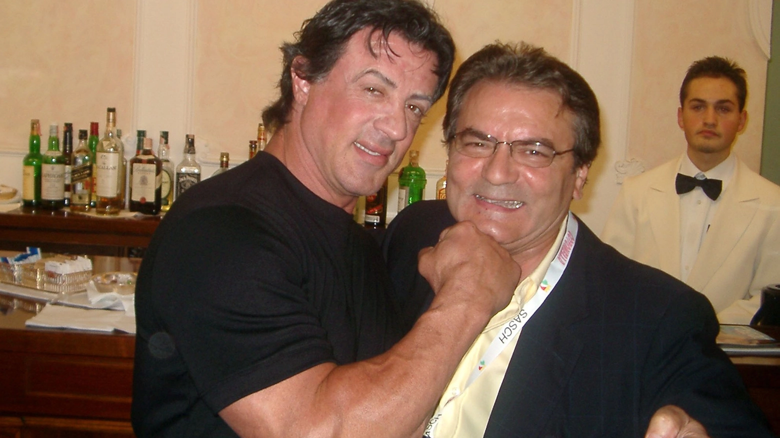 Franco Cutullé con Sylvester Stallone