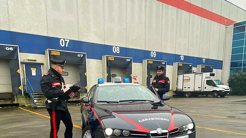 I carabinieri sul posto dei tre arresti
